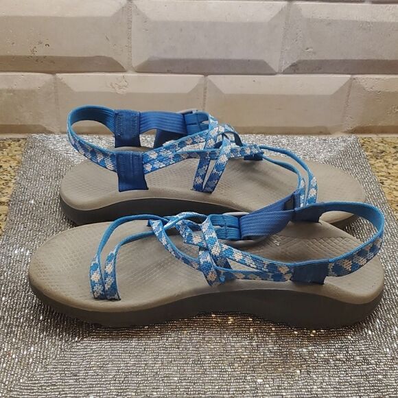 CHACO - ZX1 Womens Blue Gray Sandals Size 10 - Picture 3 of 8